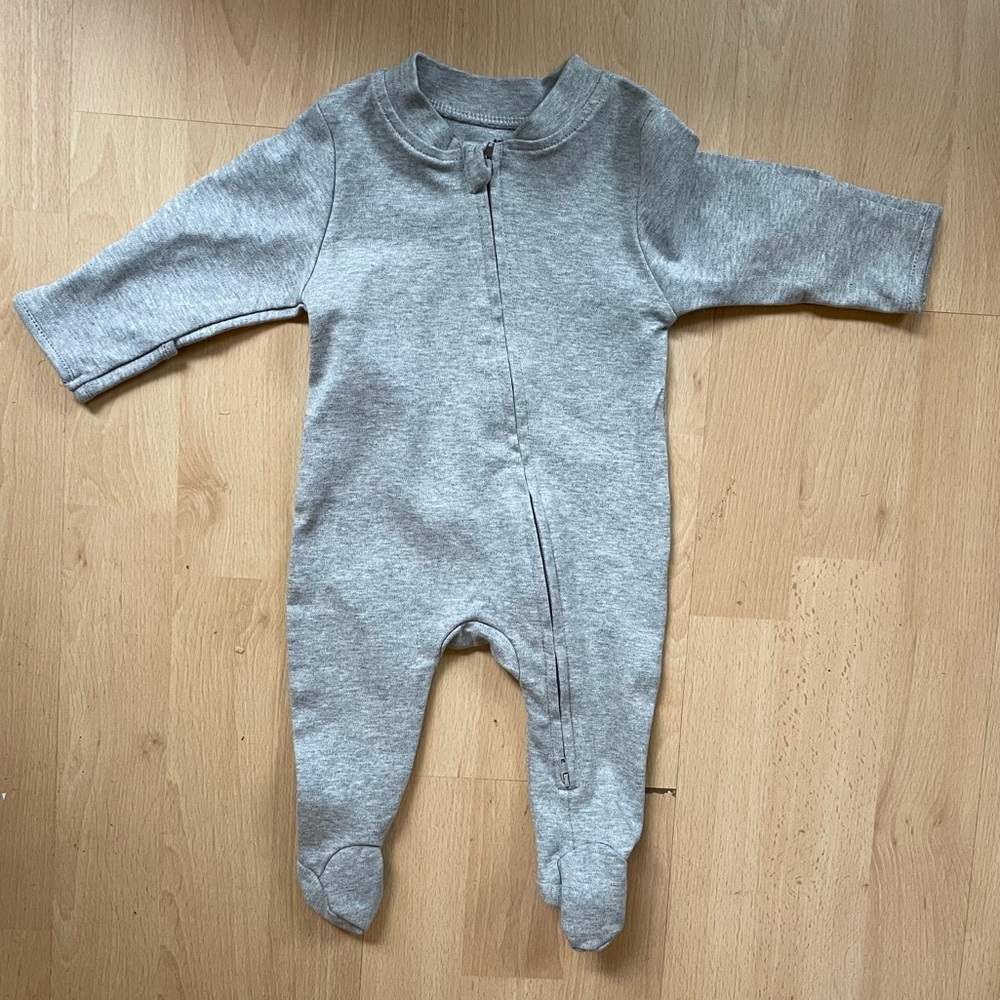 Organic Gray Baby Onesie